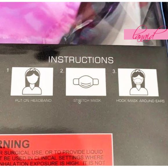 French Connection Matching Headband Scrunchies Face Masks Set Paisley Floral - Picture 6 of 7